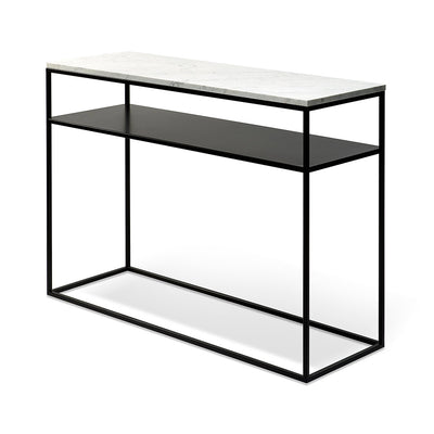 White Marble/Glass Console