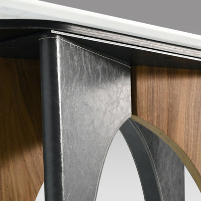 leo marble console table