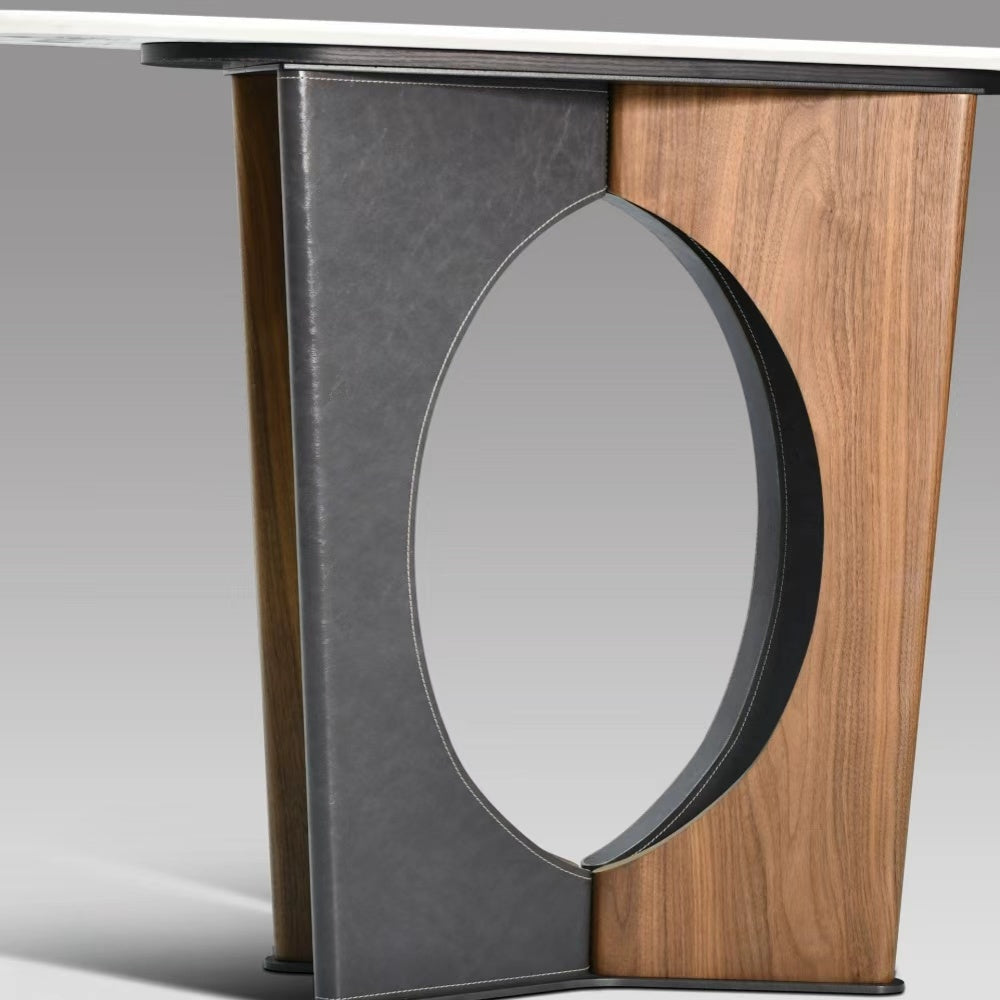 leo marble console table