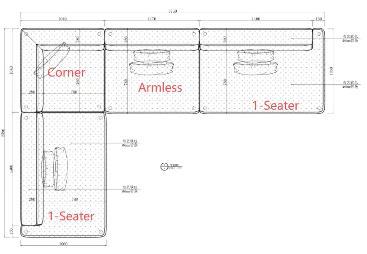 Long Leaf Modular sofa