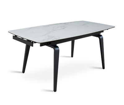 Kama Curve Legs Extensible Dining Table - White