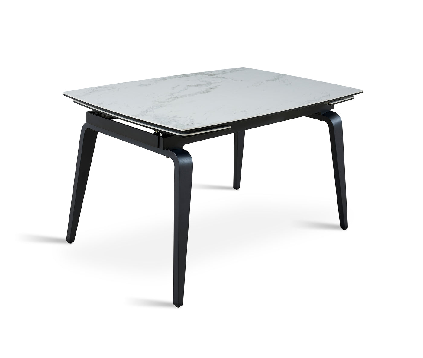Kama Curve Legs Extensible Dining Table - White