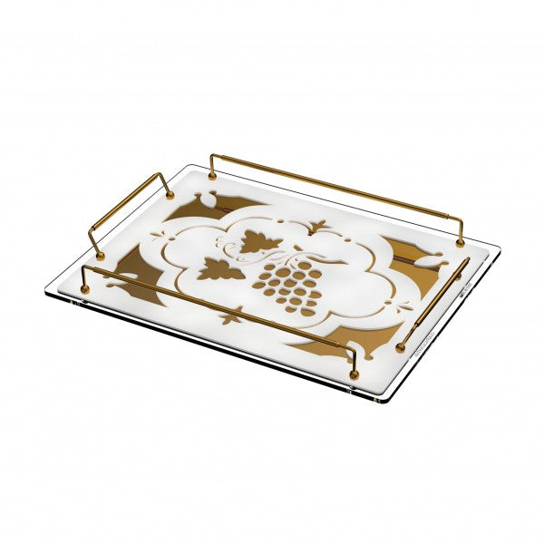 MEDIUM TRAY IN COPPER AND METAL PLEXIGLASS-DC6199-UVA/BR