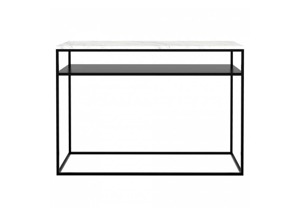 White Marble/Glass Console