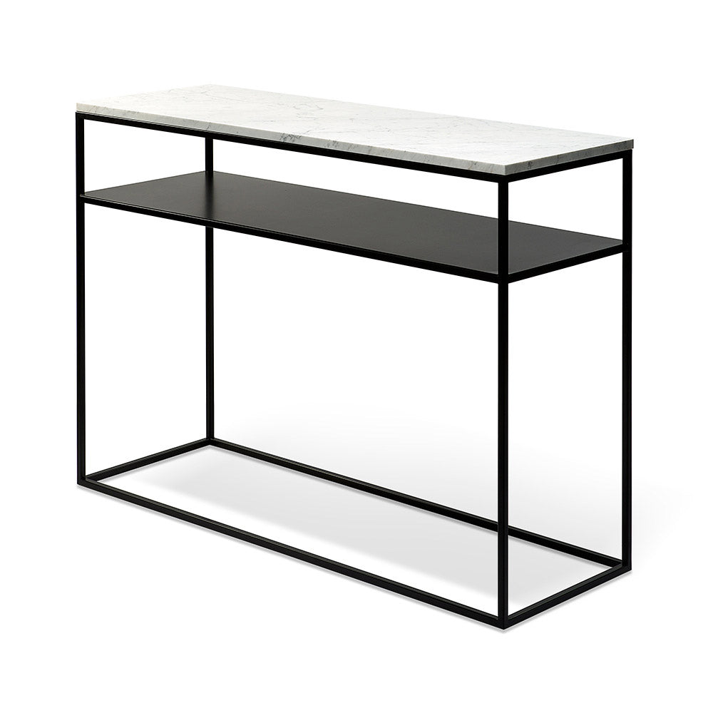 White Marble/Glass Console