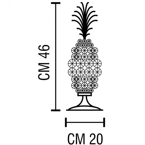 BIG PINEAPPLE IN CRYSTAL SILVER BRASS-DC5622/AG