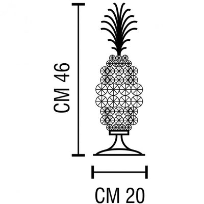 BIG PINEAPPLE IN CRYSTAL SILVER BRASS-DC5622/AG