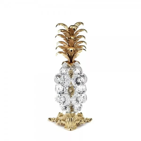 SMALL PINEAPPLE IN CRYSTAL, GOLD BRASS-DC5620/OR