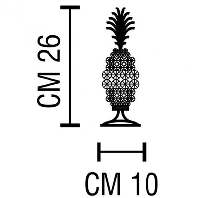 SMALL PINEAPPLE IN CRYSTAL, GOLD BRASS-DC5620/OR